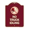 Signmission Driveway No Truck Idling W/ Graphic Heavy-Gauge Aluminum Sign, 24" x 18", BU-1824-24125 A-DES-BU-1824-24125 - alternate 1